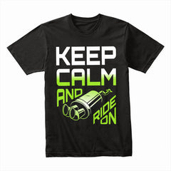 Keep Calm and Ride On: Turbo Exhaust Streetwear T-Shirt
