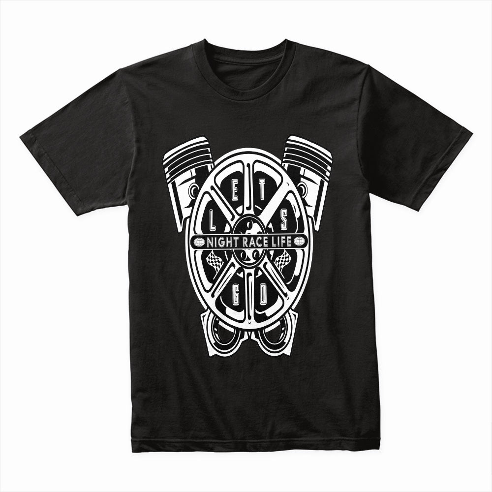 Let’s Go: Night Race Life Engine Art T-Shirt