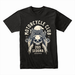 Sedona Motorcycle Club – Skull & Eagle Biker Spirit T-Shirt