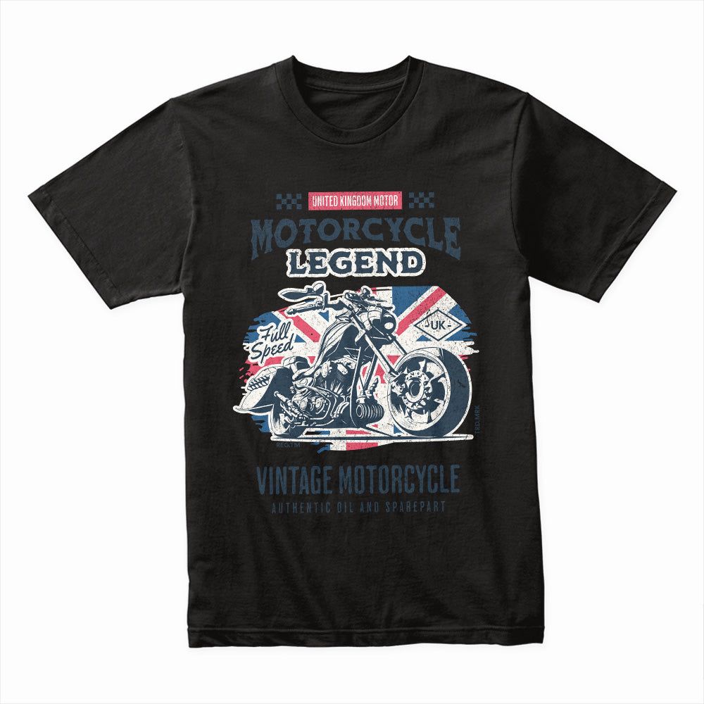Motorcycle Legend – Vintage UK Chopper Retro Biker T-Shirt