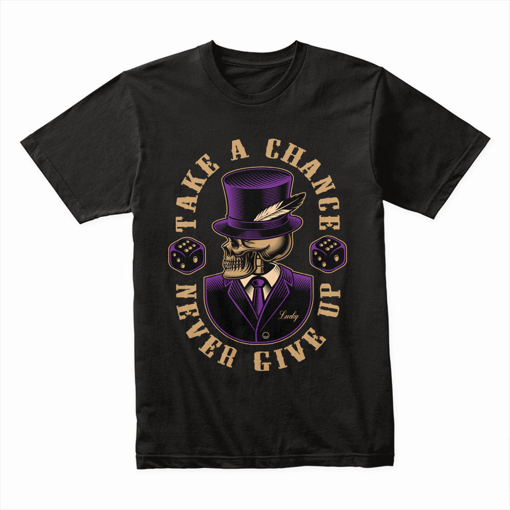 Never Give Up Skull Shirt