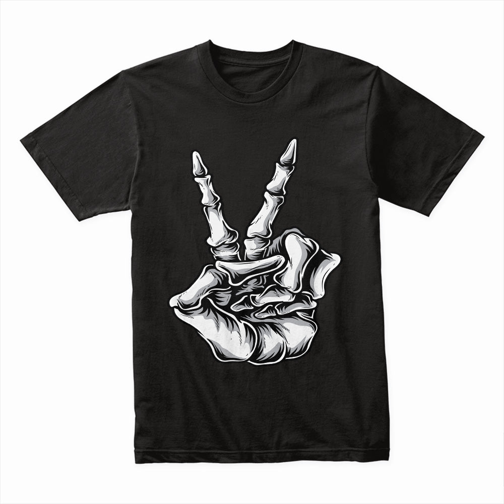 Skeleton Peace Hand Shirt