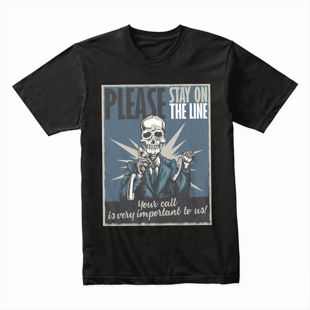 Stay on the Line Skeleton Shirt