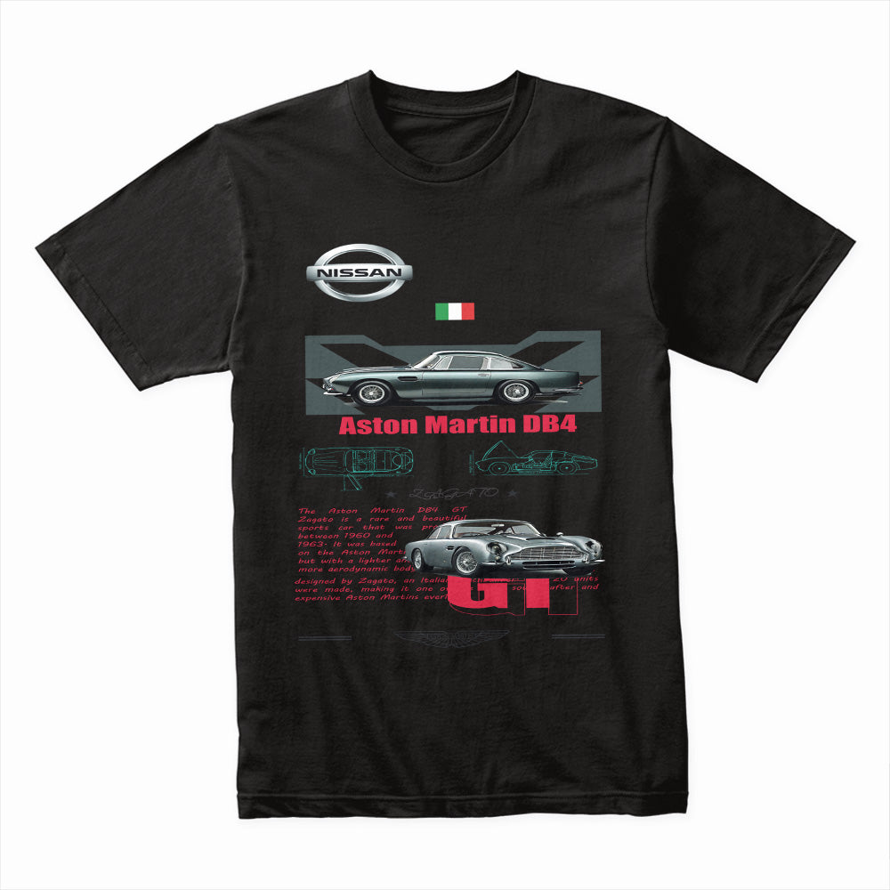 Aston Martin DB4 GT T-Shirt – Vintage British Racing Edition