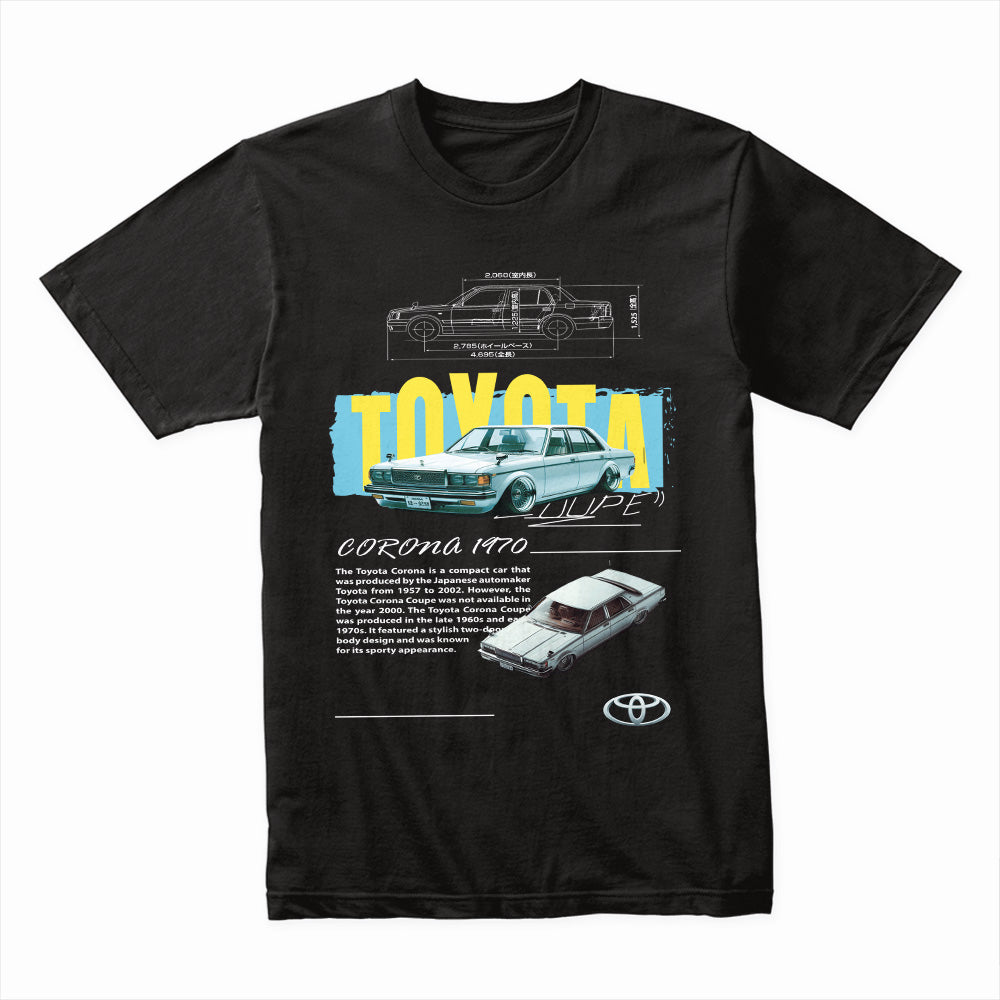 Toyota Corona 1970 Coupe T-Shirt – Vintage JDM Heritage Edition