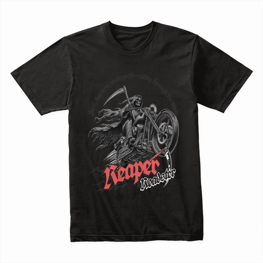 Reaper Roadster T-Shirt – Grim Reaper Biker Ride of Doom Tee