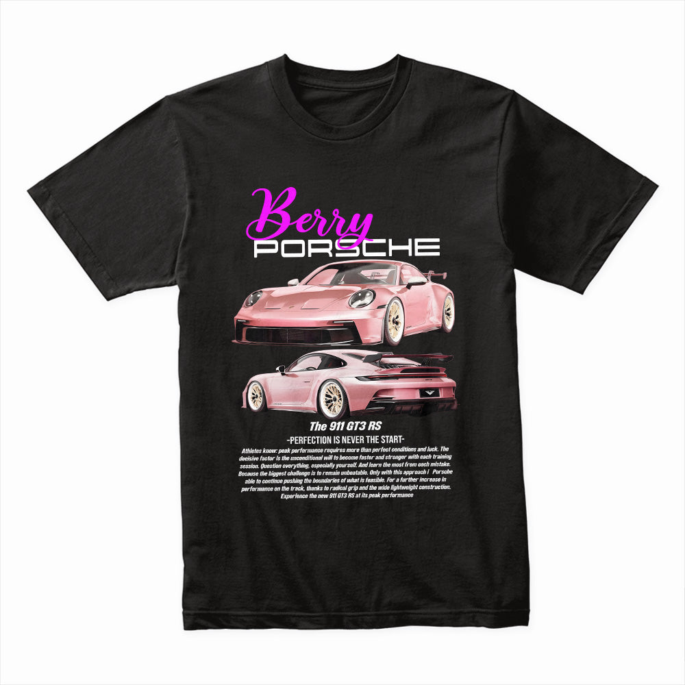 Berry Porsche 911 GT3 RS T-Shirt – Pink Performance Edition