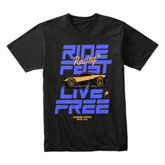 Ride Fast Live Free Racing T-Shirt – Speed & Freedom Edition