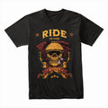 Ride to Find Story T-Shirt – Vintage Skull Biker Adventure Tee
