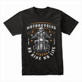 No Ride No Life T-Shirt – Skeleton Biker Club Tee