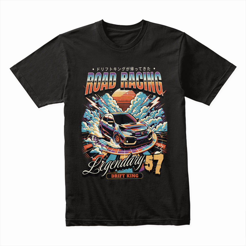 Road Racing: Legendary Drift King 57 — JDM Street Racing T-Shirt