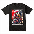 Samurai MotoRooster T-Shirt – Bushido Biker Warrior Tee