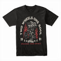 Two Wheels One Soul T-Shirt – American Biker Skull Rider Tee