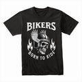 Bikers Born to Ride T-Shirt – Winged Skull Motorcycle Tee