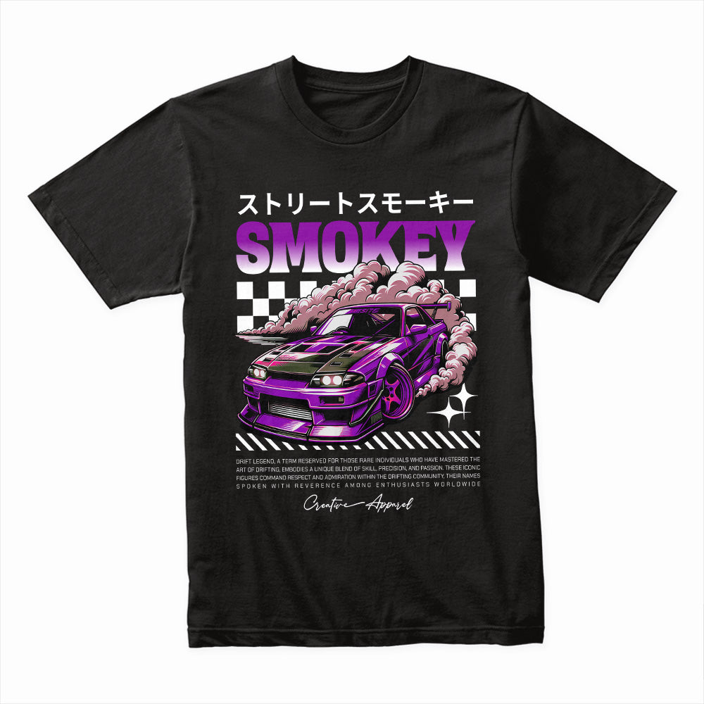 Smokey Drift Street Legend T-Shirt – Japanese JDM Smoke King
