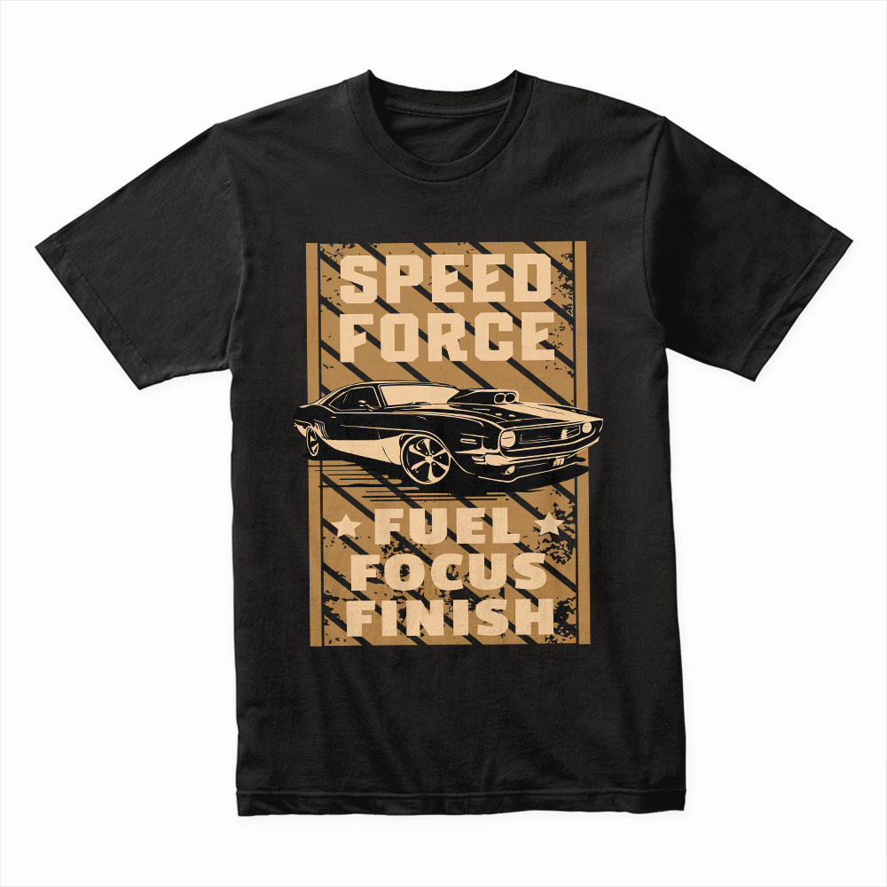Speed Force Muscle Car T-Shirt – Fuel, Focus, Finish Edition