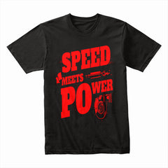 Speed Meets Power Turbocharger T-Shirt – Red Performance Boost Edition