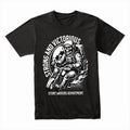 Strong and Victorious T-Shirt – Astronaut Skull Biker Stunt Tee