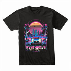 Synthwave Sunsets – Retro Neon Cityscape Vaporwave T-Shirt