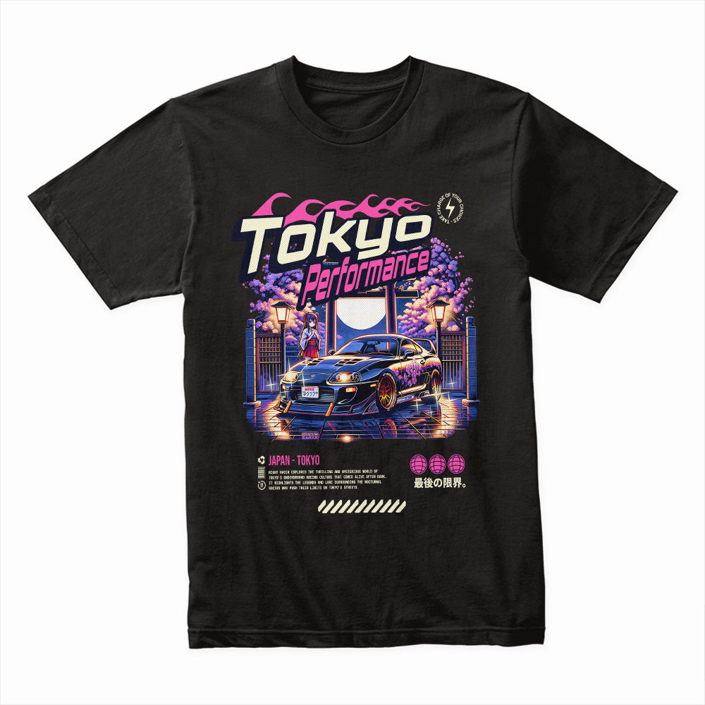 Tokyo Performance – Neon JDM Nightlife Supra T-Shirt