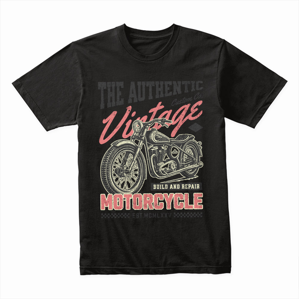 Vintage Motorcycle T-Shirt – Classic Biker Heritage Apparel