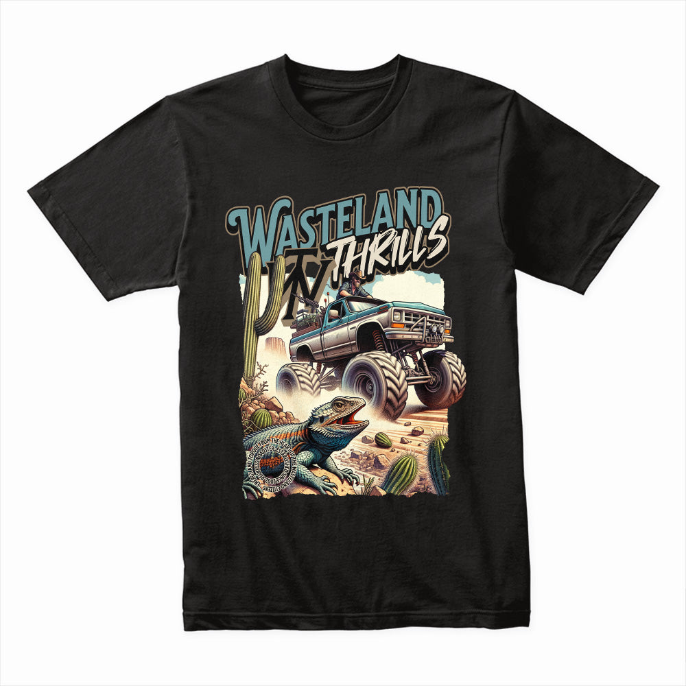 Wasteland Thrills — Retro Off-Road Monster Truck Adventure T-Shirt
