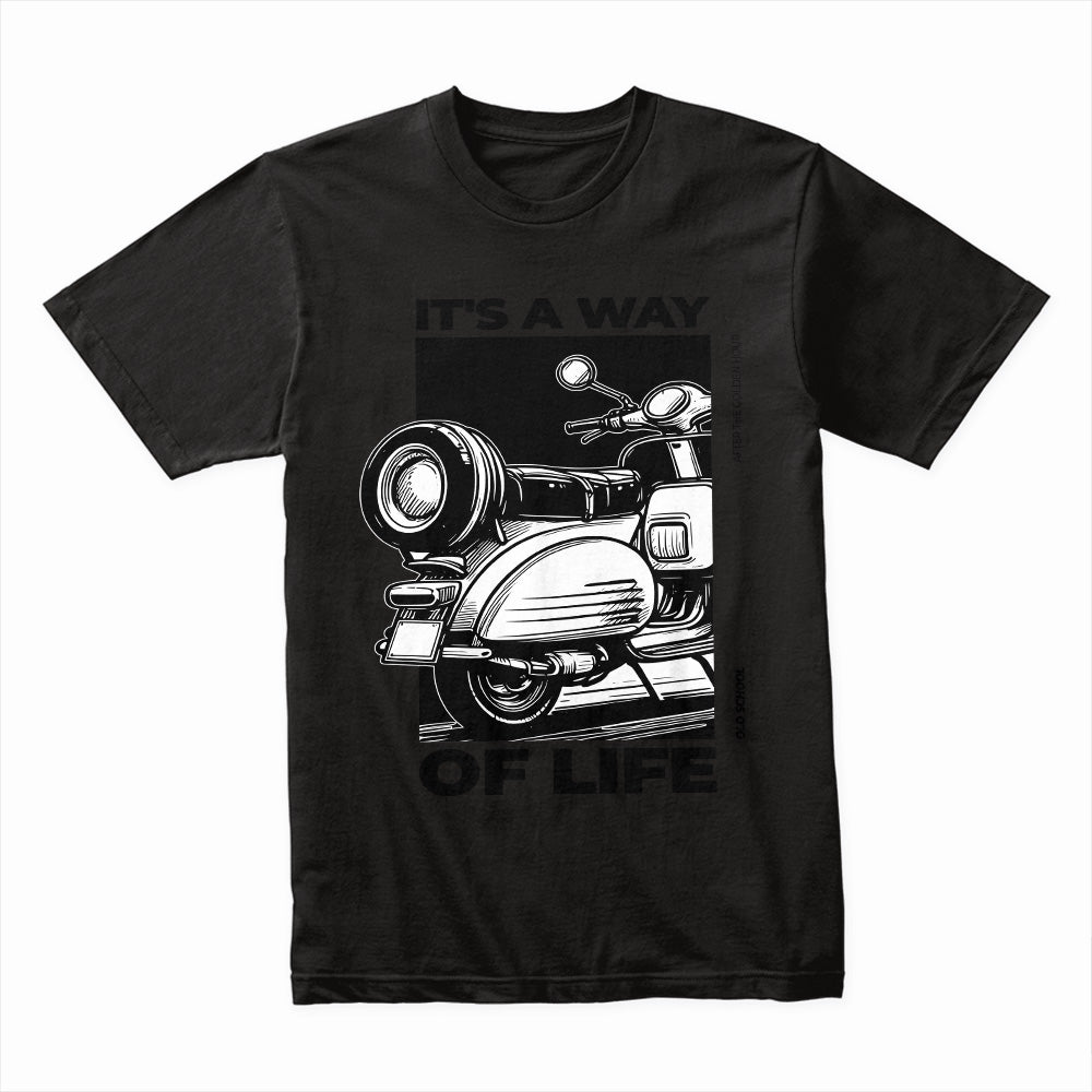Way of Life Retro Scooter T-Shirt – Classic Ride, Timeless Passion