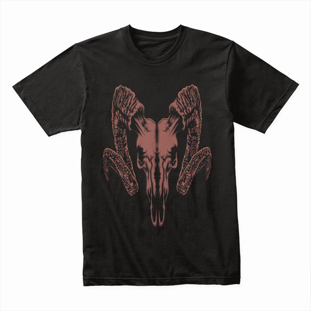 Infernal Horns: Crimson Skull Sigil Tee