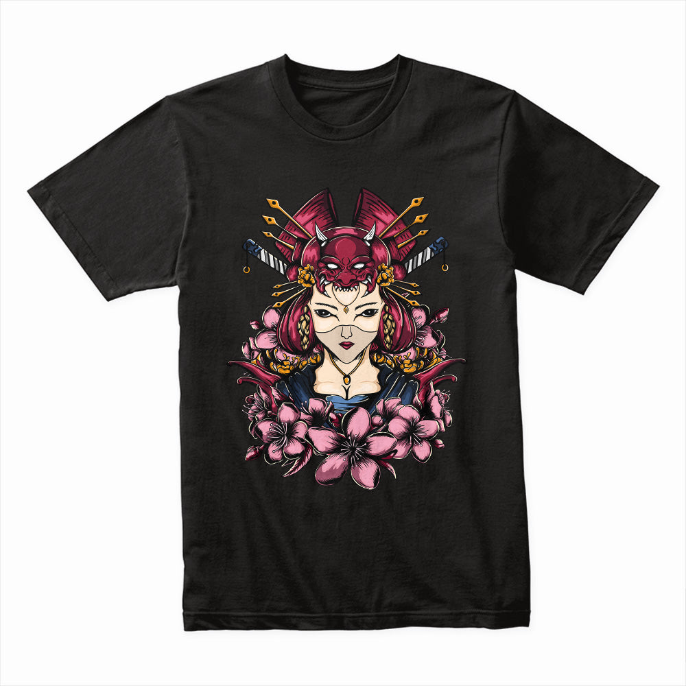 Samurai Blossom: Warrior Beauty Tee