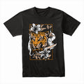 Savage Bloom: Tiger & Blade Floral Fusion Tee