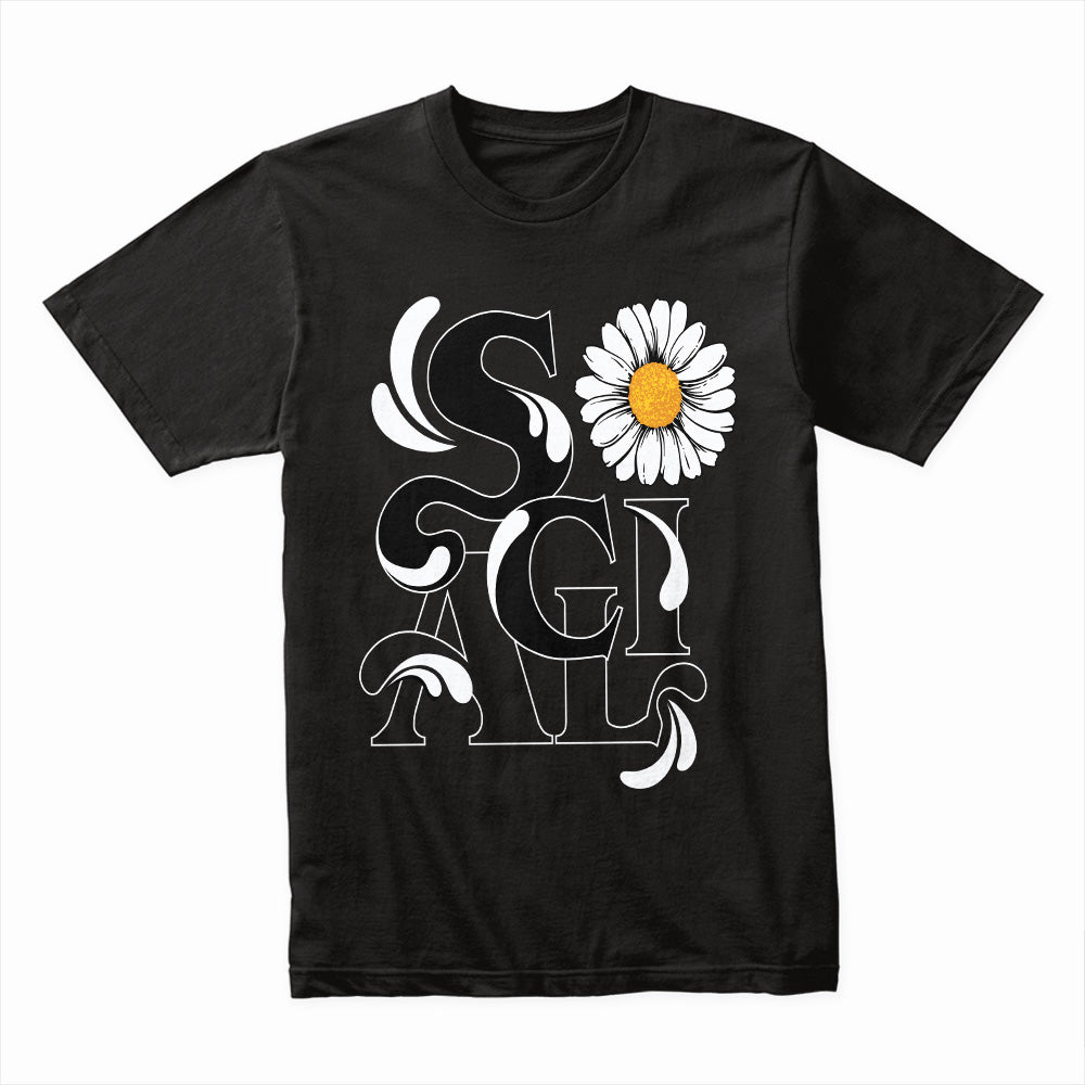 Daisy Bloom: Elegant Floral Statement Tee