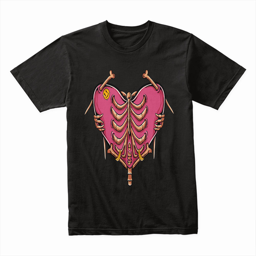 Stitched & Exposed – Ribbed Heart Tee