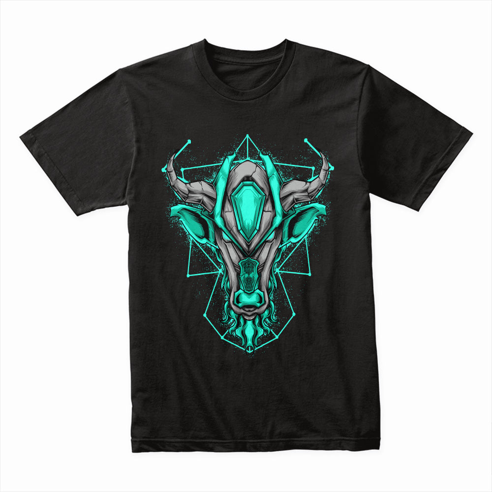 Cyber Minotaur – Neon Core Beast Tee