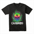 Psychedelic Cannabis Skull: Bold Streetwear Statement Tee
