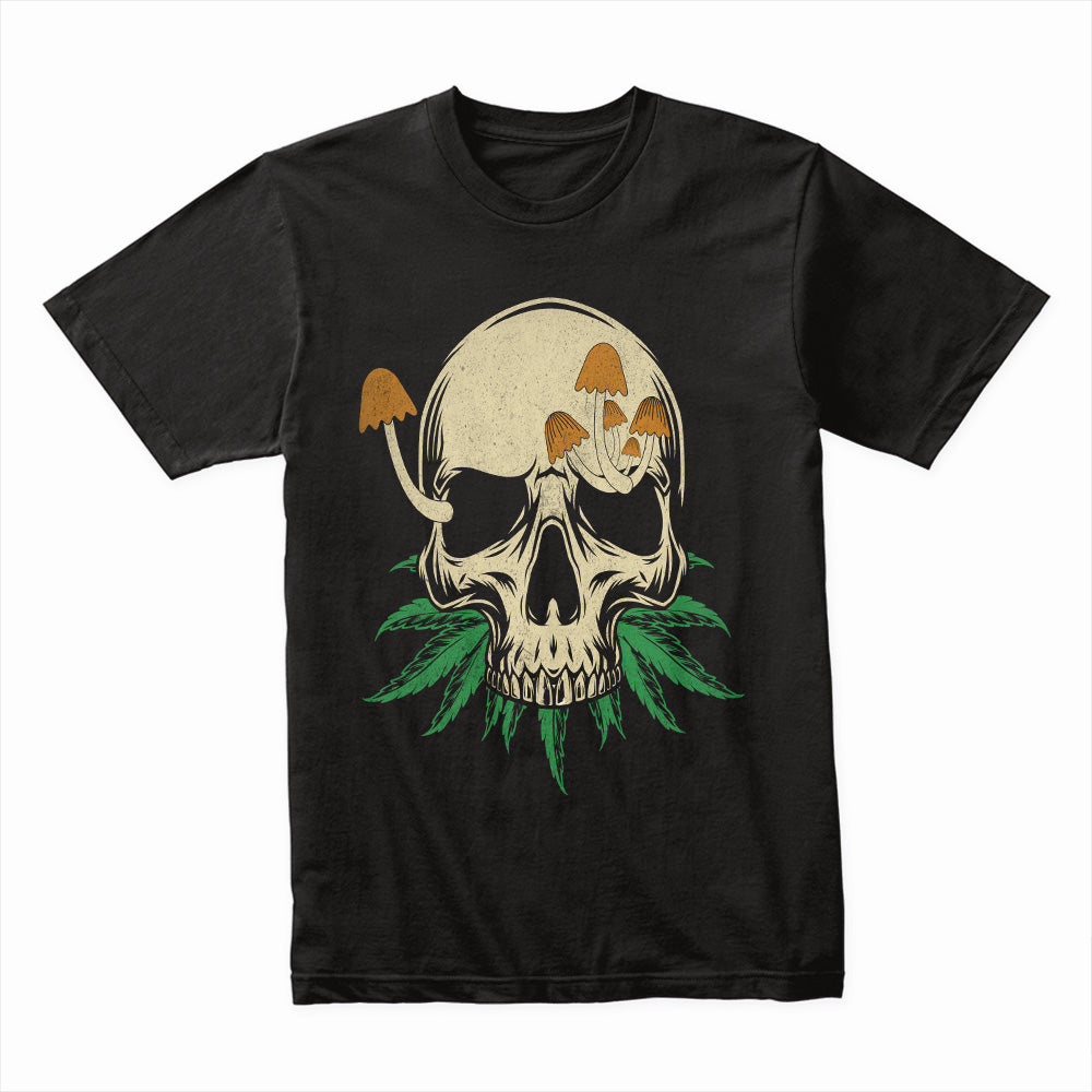 Skull Bloom: Mystic Fungi & Cannabis Fusion Tee