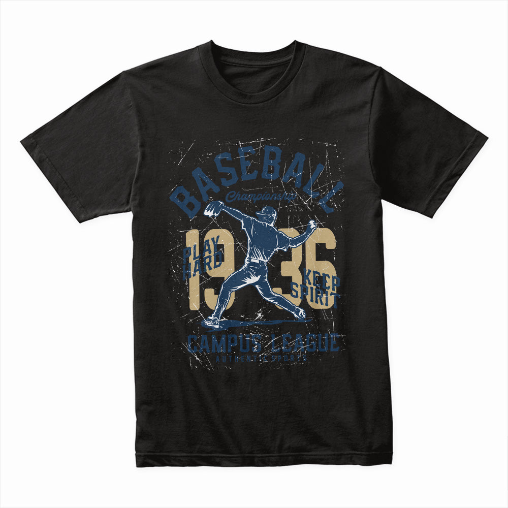 Vintage Diamond Grit – Campus League Baseball Tee
