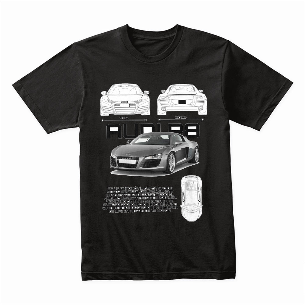 Audi R8 Supercar Blueprint T-Shirt