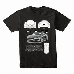 Audi R8 Supercar Blueprint T-Shirt