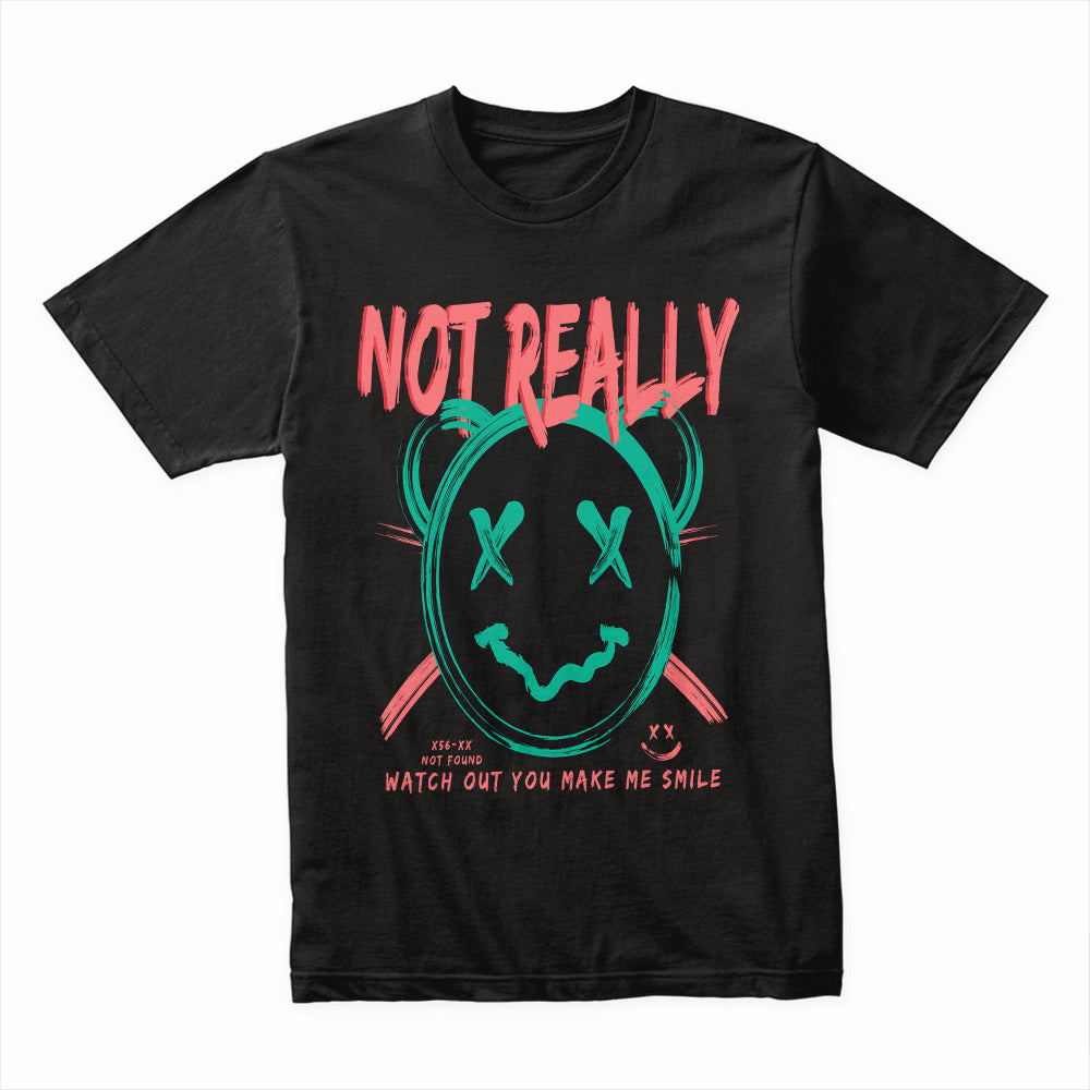 Not Really Smiling – Glitch Mood Tee
