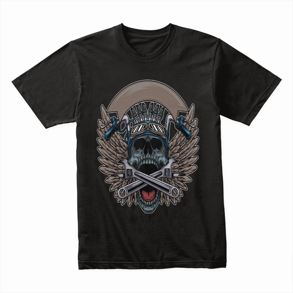 Winged Skull Mechanic Shirt