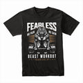 Fearless Beast Workout – No Pain, No Gain Gym T-Shirt | Power & Strength Tee