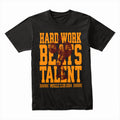 Hard Work Beats Talent – Muscle Club 2024 Gym T-Shirt | Motivational Workout Tee