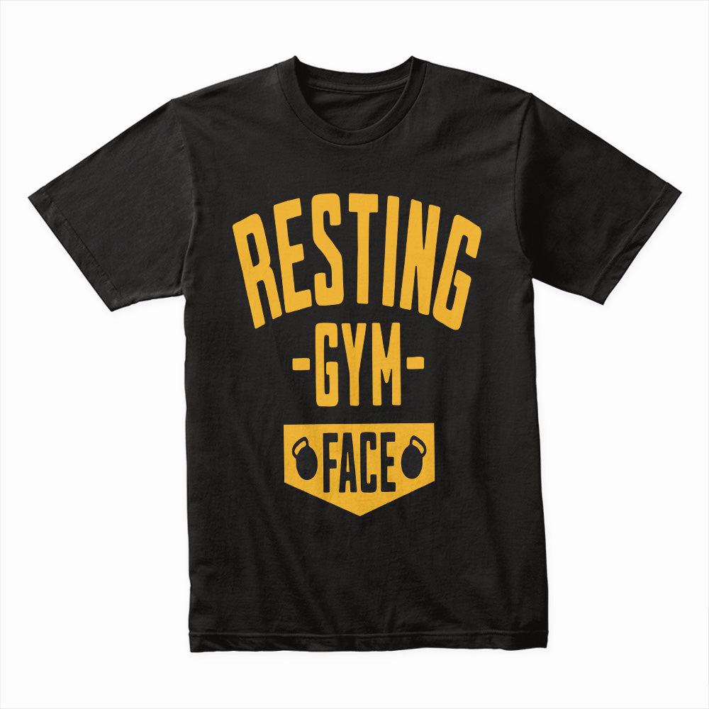 Resting Gym Face T-Shirt – Funny & Motivational Fitness Tee