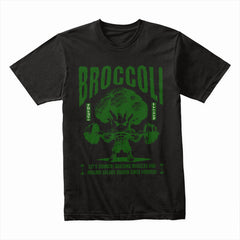 "Broccoli Gains" Funny Gym T-Shirt – Strong & Crunchy Workout Motivation