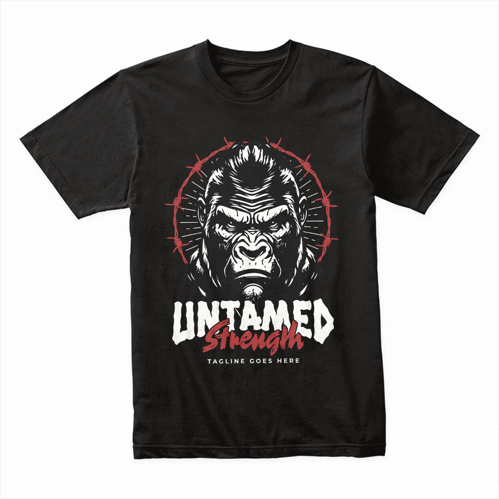 "Untamed Strength" Gorilla Gym T-Shirt – Unleash the Beast