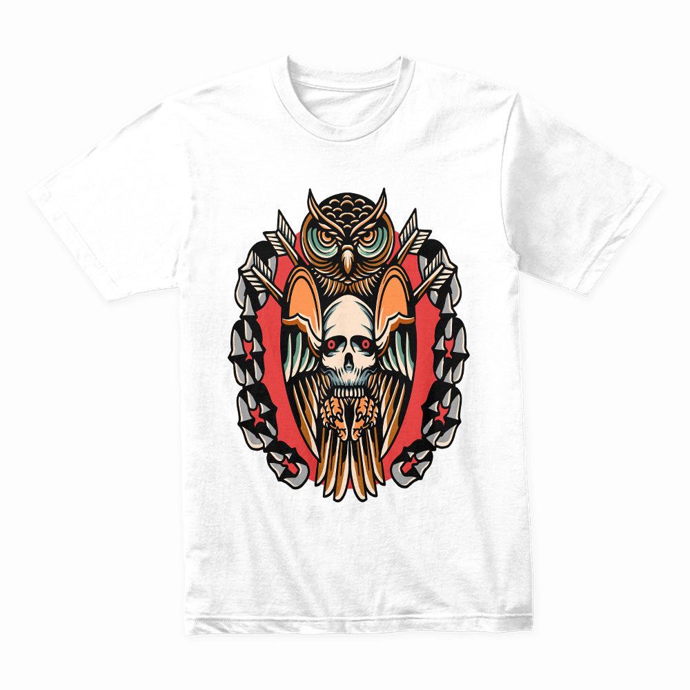 Night Watcher: Owl & Skull Fusion Tee
