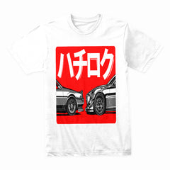 Hachiroku Evolution T-Shirt — AE86 vs. 86 Legacy
