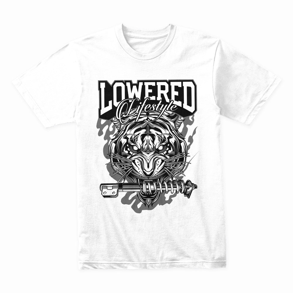 Lowered Lifestyle — Tiger Coilover Street Scene T-Shirt