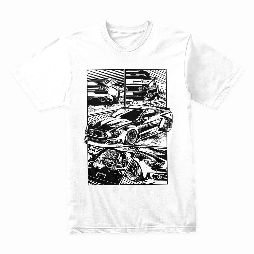 Muscle Machine Comic Strip T-Shirt — The Power of Performance
