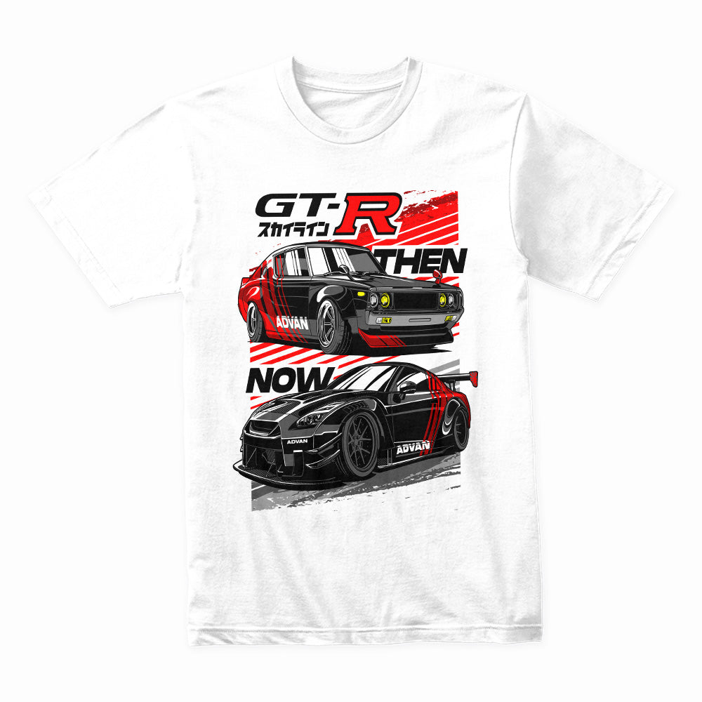 Nissan GT-R Then & Now T-Shirt – JDM Legends in Advan Livery